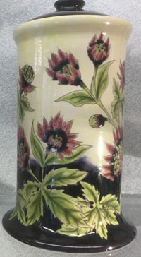 Cobridge Astrantia Major Tall Lidded Jar
