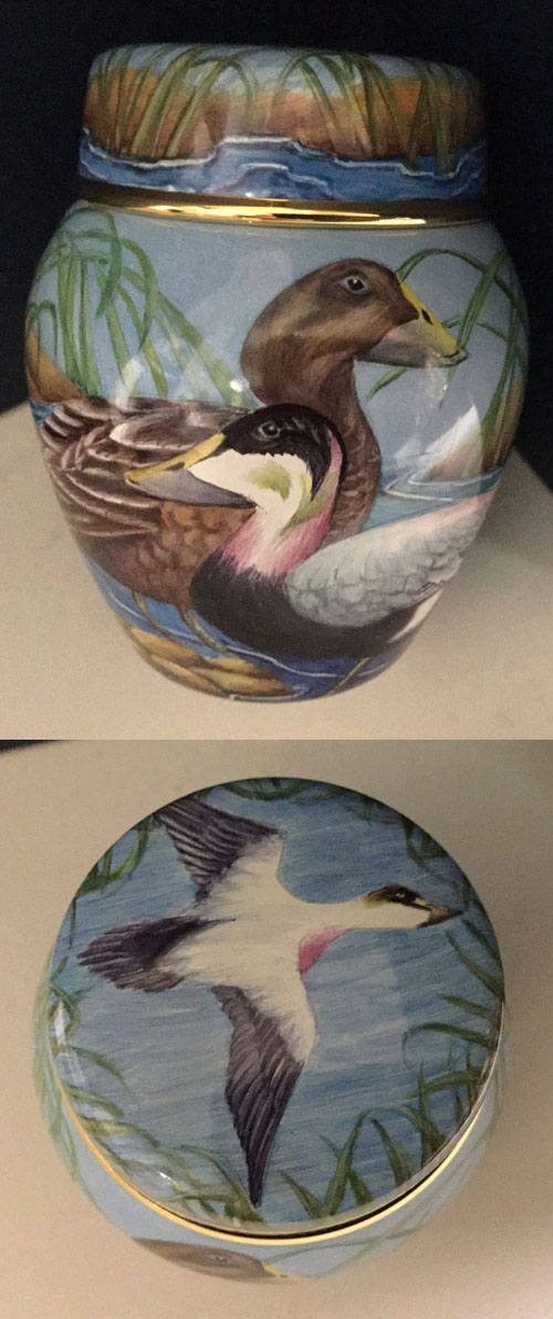 Moorcroft Enamels Eiderduck Ginger Jar L769/ED