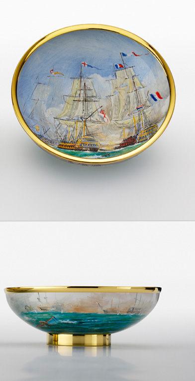 Elliot Hall Enamels 1805 HMS Bellerophon