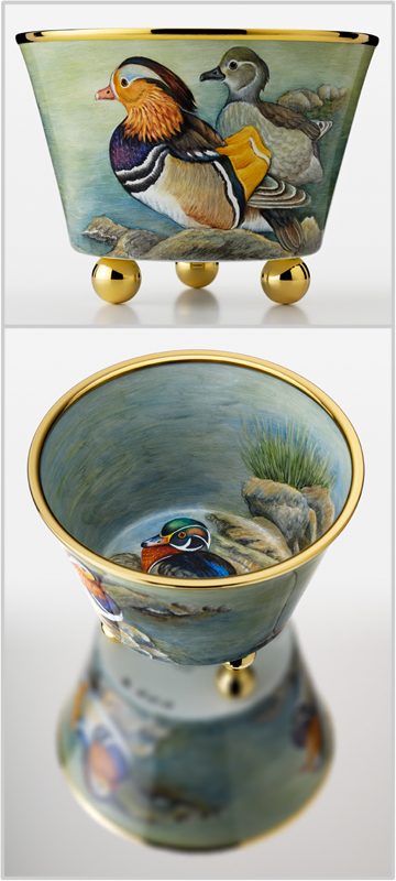 Elliot Hall Enamels Mandarin & Wood Duck