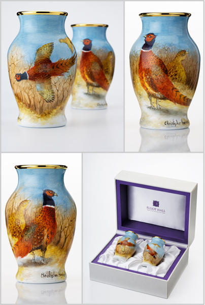 Elliot Hall Enamels Pheasants