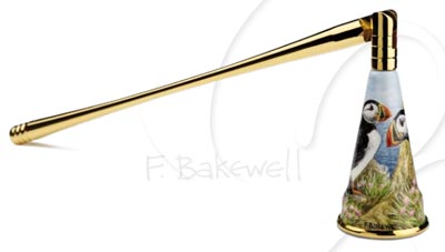 Elliot Hall Enamels Puffin Candle Snuffer