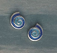 Sheila Fleet Jewellery Skara Spiral Enamel Earrings EEX79