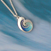 Sheila Fleet Jewellery Wave Pendant EP135