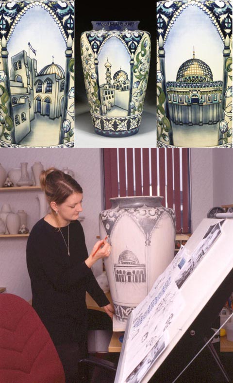 Moorcroft Pottery Millennium Jerusalem Vase 19/26