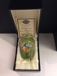 Moorcroft Enamels Kingfisher Vase