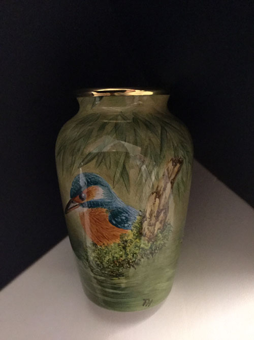 Moorcroft Enamels Kingfisher Vase