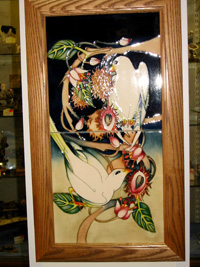 Moorcroft Pottery Birds of Paradise Double Tile