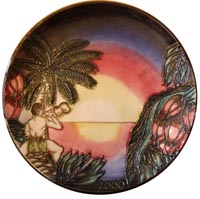 Moorcroft Pottery Year Plate 2000 Birth of Light 783/8
