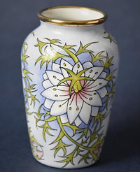 Moorcroft Enamels Love In The Mist Vase 18LM