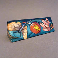 Moorcroft Pottery Mayfly Name Plaque